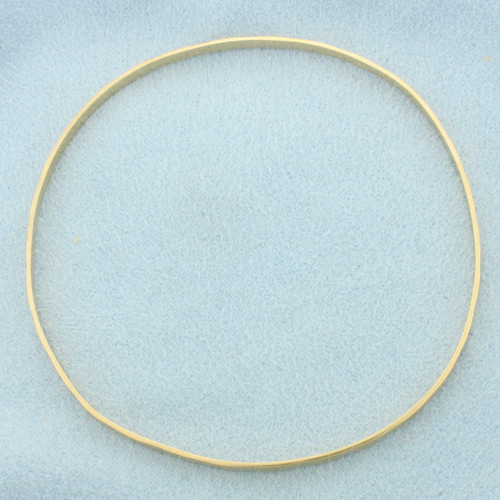 Beveled Design Bangle Bracelet in 18k Yellow Gold