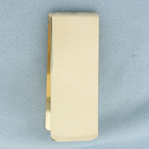 Dollar Sign $ Money Clip in 14k Yellow Gold