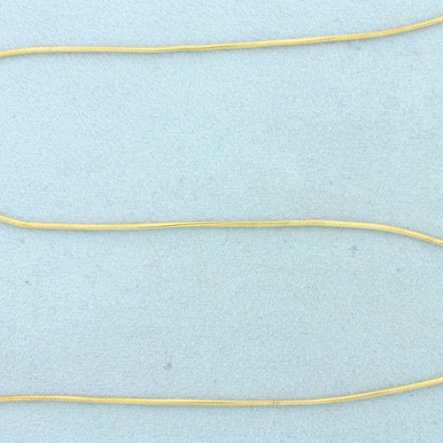 Italian 23 Inch Snake Link Chain Necklace in 14k Yellow Gold