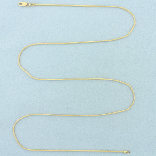 Italian 23 Inch Snake Link Chain Necklace in 14k Yellow Gold