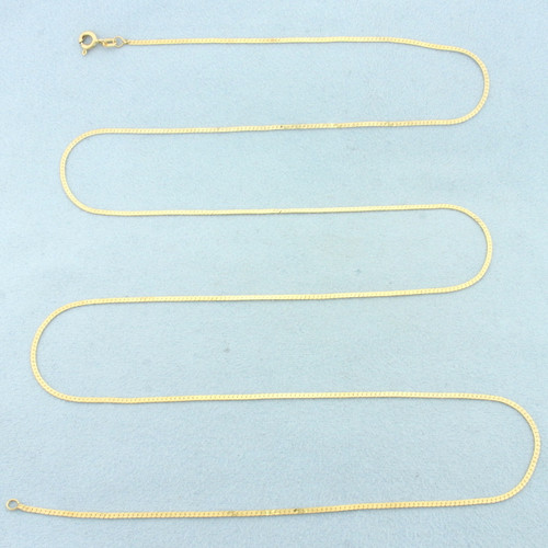 Italian 30 Inch Herringbone Link Chain Necklace in 14k Yellow Gold