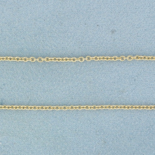 Italian 20 Inch Cable Link Chain Necklace in 14k Yellow Gold