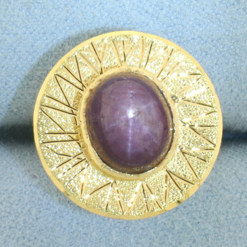 Star Ruby Ring in 22k Yellow Gold