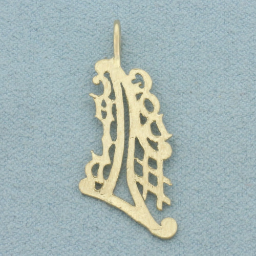 Number One #1 Godchild Pendant in 14k Yellow Gold