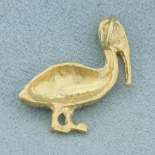 Pelican Pendant in 14k Yellow Gold