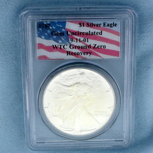 WTC Ground Zero Recovery Silver Eagle Coin PCGS
