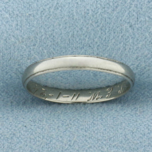 Antique Art Deco Band Ring in 18k White Gold