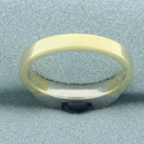 AAA Ceylon Sapphire Tension Set Ring in 18k Yellow and White Gold