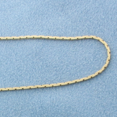 18 Inch Boston Link Chain Necklace in 10k Yellow Gold