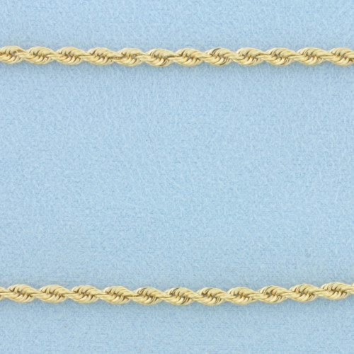 18 Inch Rope Link Chain Necklace in 18k Yellow Gold