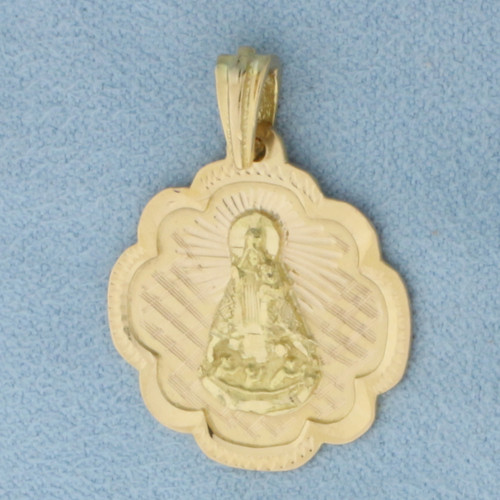 St. Caridad Our Lady of Charity Pendant in 18k Yellow Gold