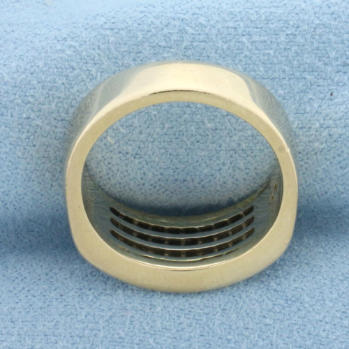 Invisible Set Diamond Ring in 14k Yellow Gold