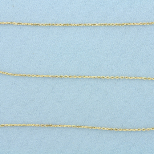 32 Inch Rope Link Chain Necklace in 14k Yellow Gold