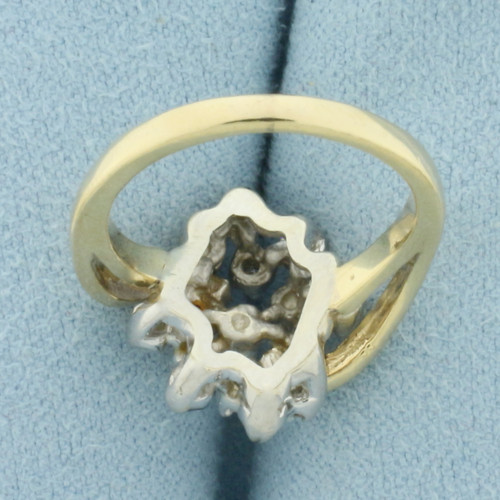 Diamond Cluster Ring in 14k Yellow Gold