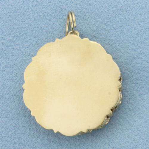 Engravable Happy 25 Anniversary Charm in 14k Yellow Gold
