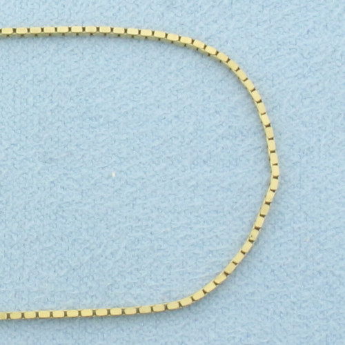 20 Inch Box Link Chain Necklace in 18k Yellow Gold