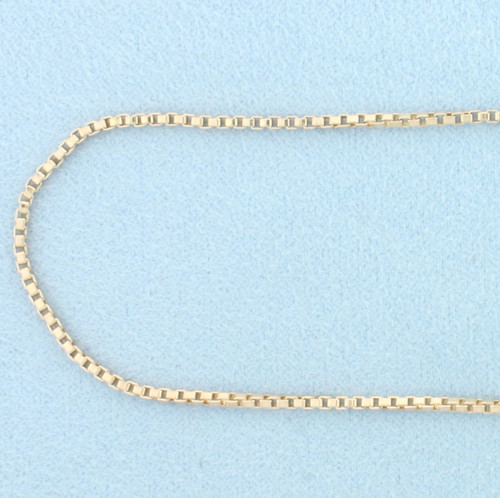 20 Inch Box Link Chain Necklace in 14k Rose Gold