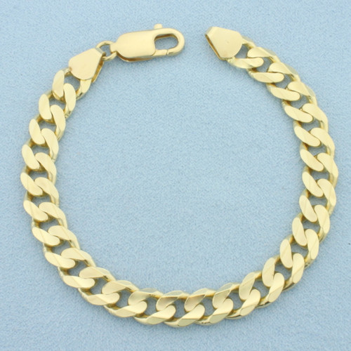 Italian Curb Link Bracelet in 14k Yellow Gold