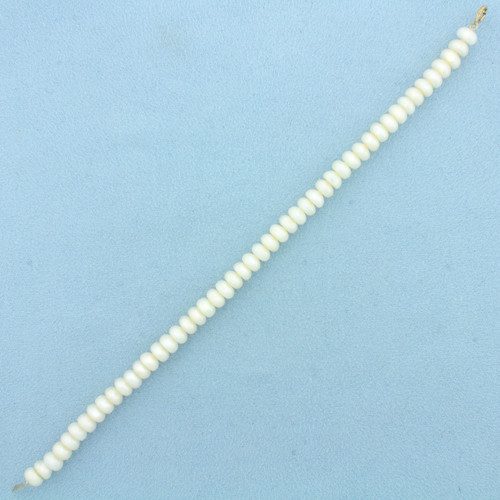 Freshwater Cultured Pearl Necklace and Bracelet Set in 10k Yellow Gold