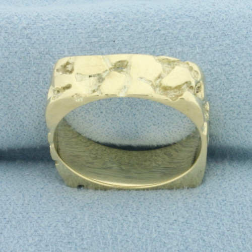 Squared Nugget Ring in 14k Yellow Gold