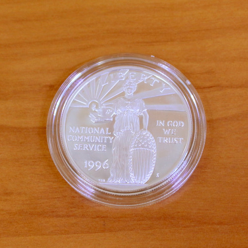 US Mint National Community Service Silver Dollar Proof Coin OGP
