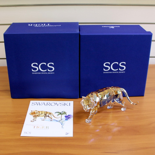 Swarovski Crystal 1003148 Endangered Wildlife Tiger 2010 with Box and COA
