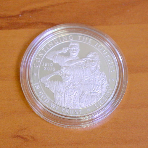 US Mint Boy Scouts of America Centennial Silver Dollar Coin OGP