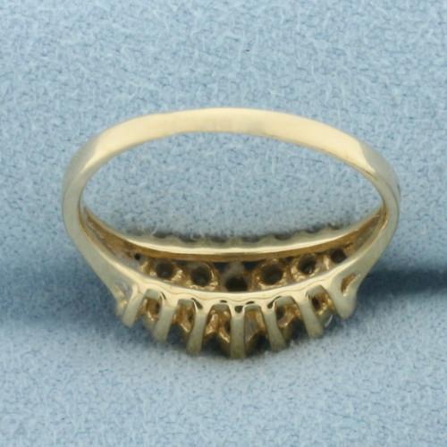 Double Diamond Row Ring in 14k Yellow Gold