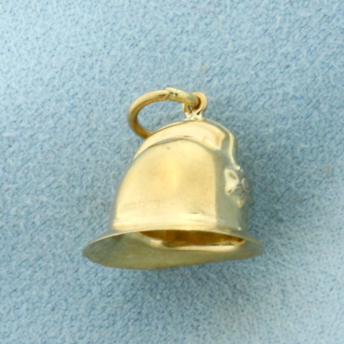 Vintage Police Helmet Charm in 9k Yellow Gold