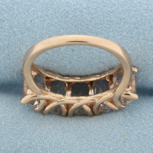 Morganite 5-Stone Ring in 10k Rose Gold