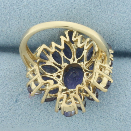 Tanzanite Statement Ring in 10k Yellow Gold