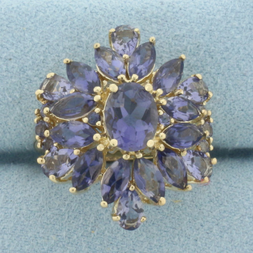 Tanzanite Statement Ring in 10k Yellow Gold
