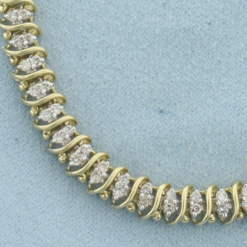 Diamond Tennis Bracelet in 10k Yellow Gold