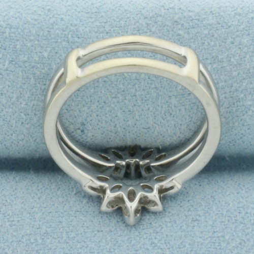 Diamond Enhancer Ring Jacket Ring in 14k White Gold