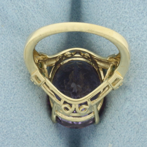 Amethyst Statement Ring in 10k Yellow Gold