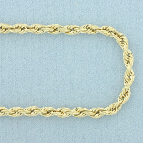 16 Inch Rope Link Chain Necklace in 14k Yellow Gold