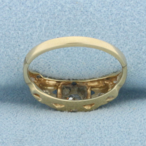 Antique Old European Cut Diamond Ring in 14k Yellow Gold