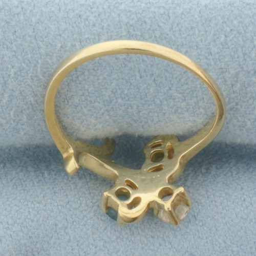 Gemstone Branch Design Ring in 14k Yellow Gold