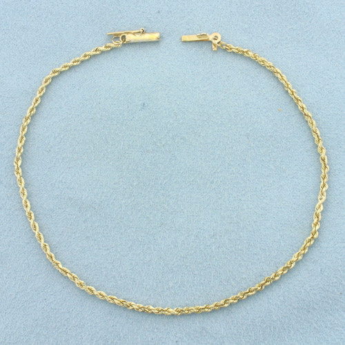 Rope Link Bracelet in 14k Yellow Gold