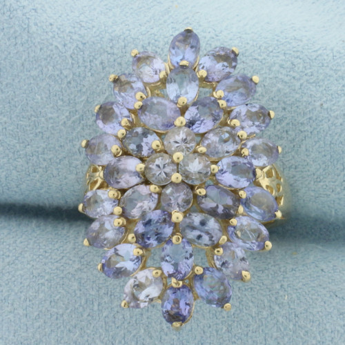 Tanzanite Statement Ring in 10K Yellow Gold