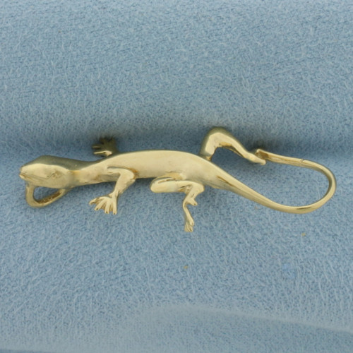 Gecko Pendant in 14k Yellow Gold