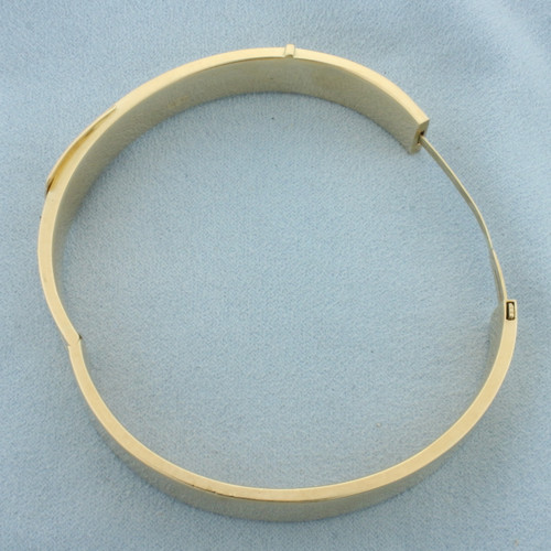 Belt Design Bangle Bracelet in 14k Yellow Gold