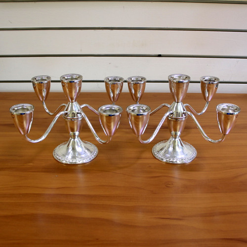 Duchin 5-Light Sterling Silver Candelabras Set of 2