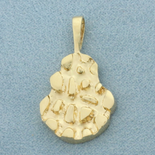 Freeform Nugget Pendant in 14k Yellow Gold