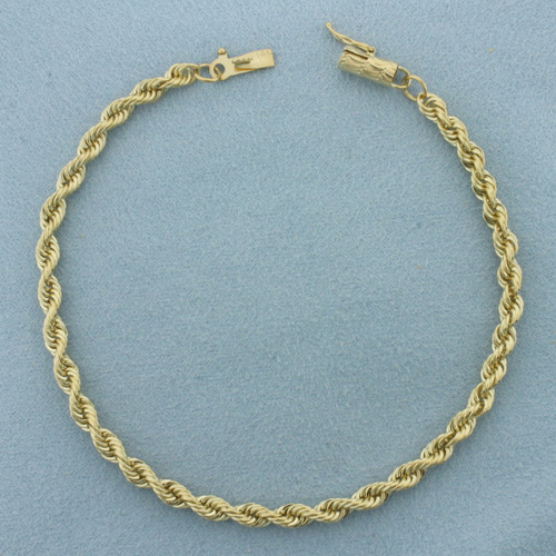 Rope Link Bracelet in 14k Yellow Gold