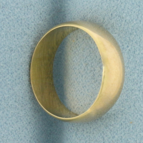 Vintage Half Dome Wedding Band Ring in 18K Yellow Gold