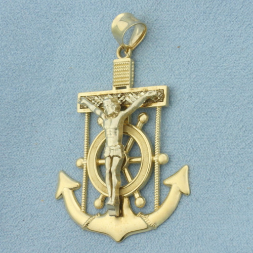 Mariner's Cross Pendant in 14k Yellow Gold