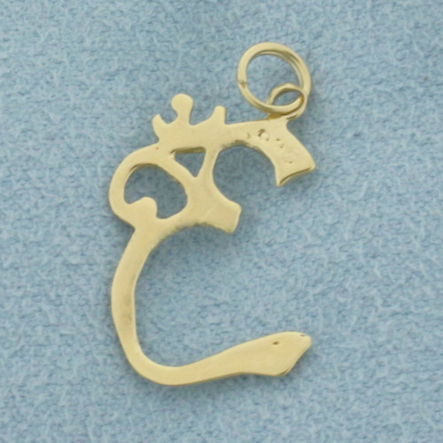 Om Hindu Symbol Charm in 14k Yellow Gold