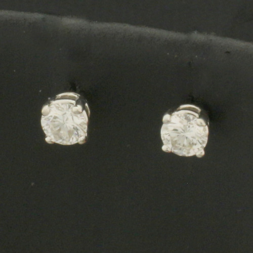 Diamond Stud Earrings in 14k White Gold