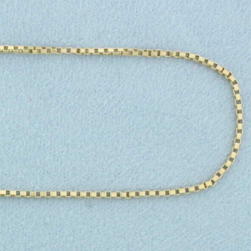 18 Inch Box Link Chain Necklace in 18k Yellow Gold